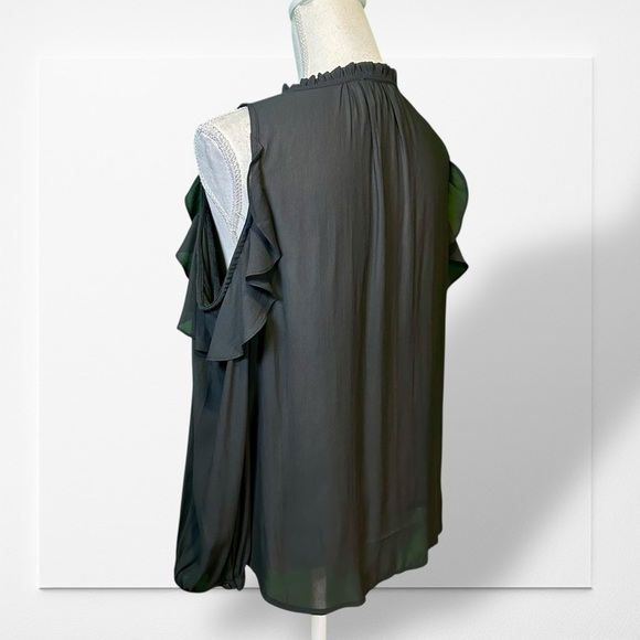 Maeve ‘Liesel Ruffled Cold Shoulder Blouse’ in Black Size Small - Picture 10 of 16